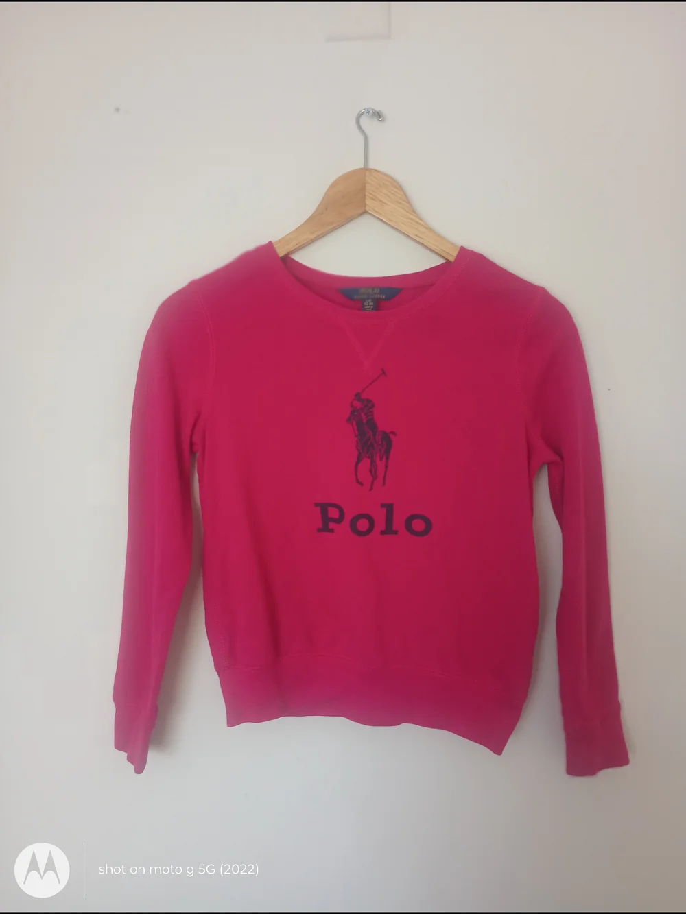 Ralph Lauren Kids Fuschia Polo Sweatshirt Size 12
